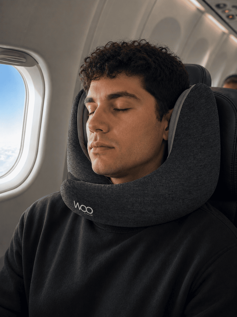 Woo Travel – Almohada de viaje con reducción de ruido