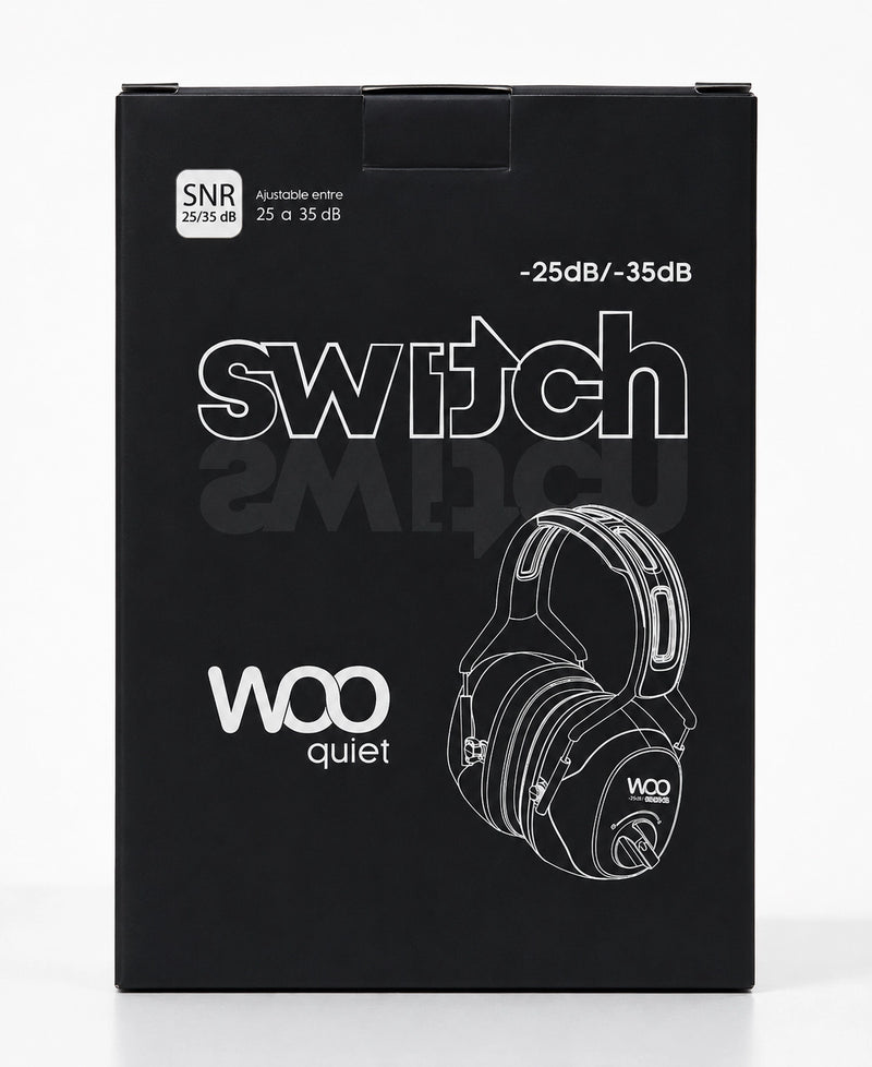 Woo Quiet Switch — Protector Auditivo Ajustable de Doble Modo
